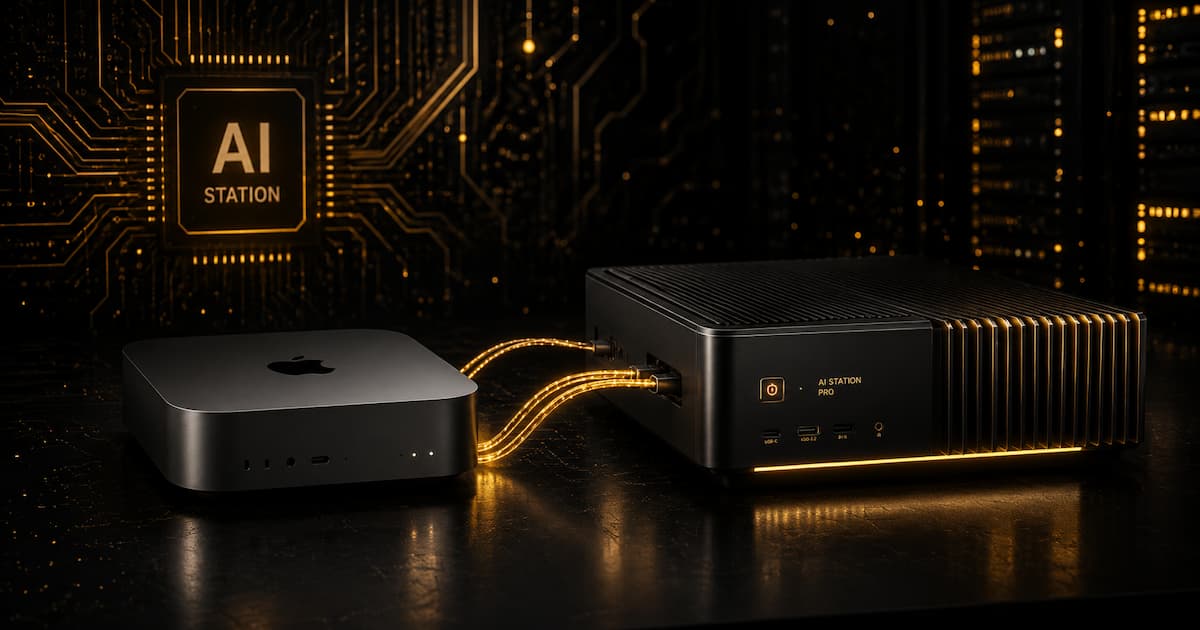 Mac mini M6 et ASUS GX10 côte à côte, matériel pour héberger des agents IA en local